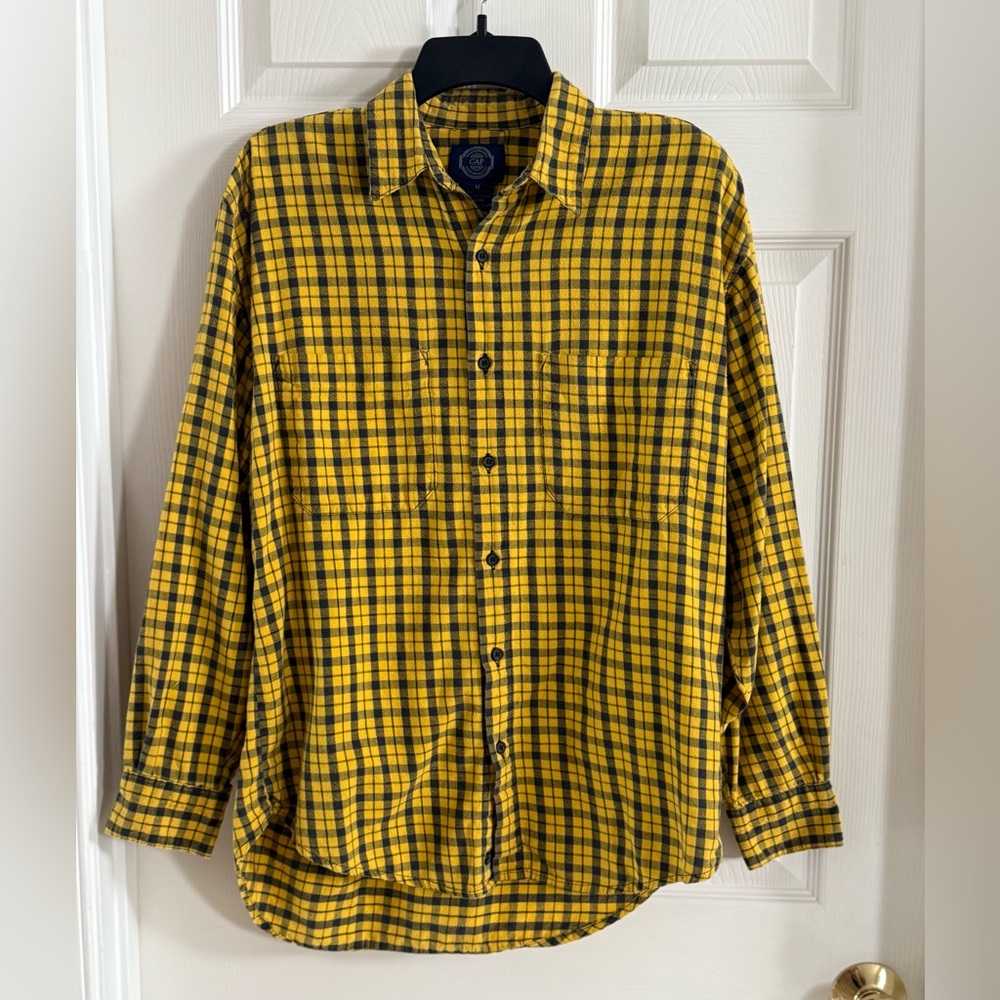Men's GAP Flannel Shirt Button Down Long Sleeve Size M‎